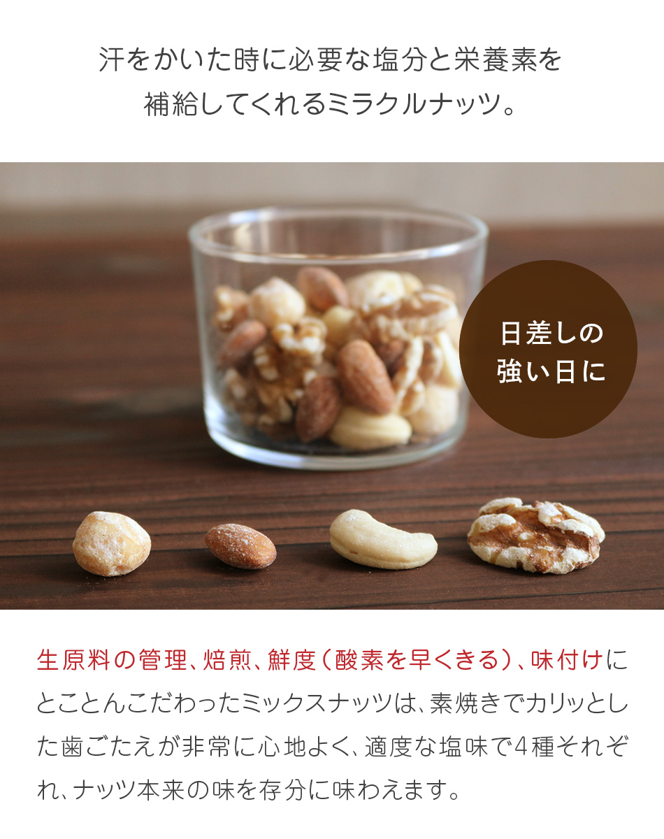 サンシャイン　ミックスナッツ 有塩70ｇ ダイエットサポート 体サポート ハッピーナッツカンパニー
