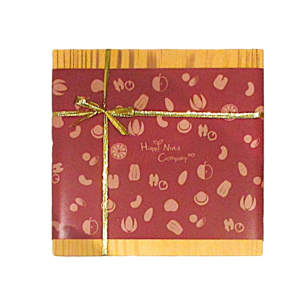 ギフトボックス 木箱風デザイン 大箱 ラッピング包装